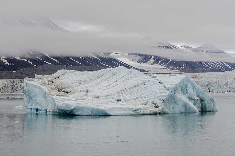 139 - Noruega - islas Svalbard - isla de Spitsbergen - fiordo Liefdefjord - glaciar Monacobreen